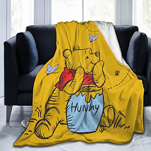 PNRPPKT Super Soft Anime Blanket Flannel Fleece Throw Blankets Best Friend Super Soft Cozy Warm Plush Bedding for Sofa Living Room Bedroom 50''X40'', Black