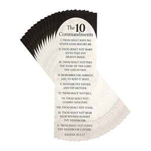 dicksons the 10 commandments black and white 6 inch bookmark cards pack of 12