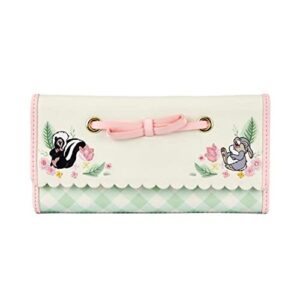 loungefly disney bambi springtime gingham trifold wallet