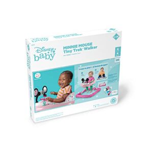 Disney Baby Minnie Mouse 2-in-1 Forever Besties Baby Walker - Easy Fold Frame and Removable-Toy Station, Age 6 Months+