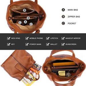 Genuine Leather Purses for Women, Soft Organized Hobo Bag Top Handle Satchel Classic Lightweight Shoulder Bag