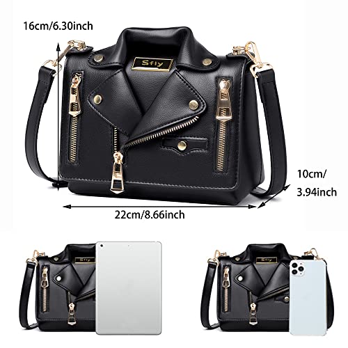 Sfly Women Satchel Shoulder Bag Leather Crossbody Handbags Ladies Evening Clutch Purse Unique Cute Jacket Bag