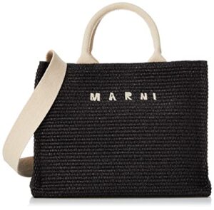 marni(マルニ) women tote bag, black+natural, one size