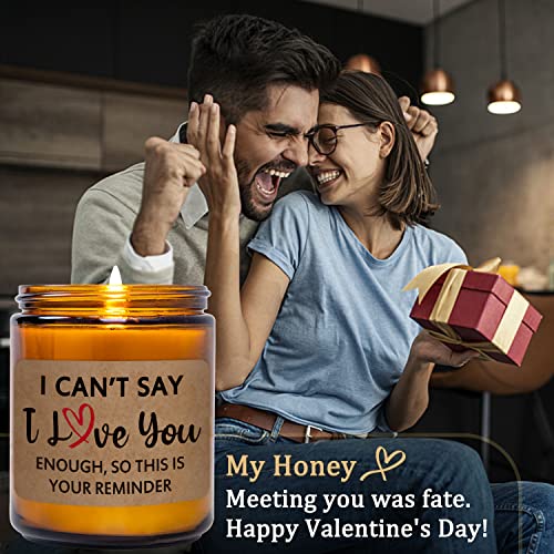 Candle Gifts for Couples, Vetbuosa Valentines Day Gifts for Her Him, Anniversary Birthday Gifts for Couple, Girlfriend, Boyfriend, Wife, Husband, Romantic Gift for Him Her 7Oz 50H Burn Candle