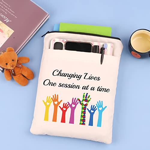 ABA Therapist Gifts Changing Lives One Session at A Time Book Nerd Book Protector ABA Therapy Gifts (at A Time-BS)