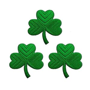 st. patrick’s day irish clover shamrock embroidered iron on patches emblems applique
