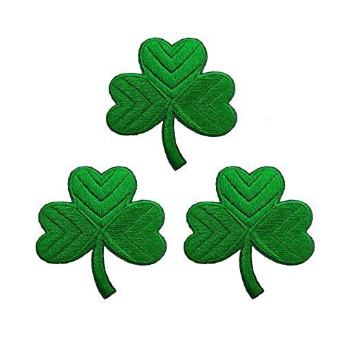 St. Patrick's Day Irish Clover Shamrock Embroidered Iron On Patches Emblems Applique