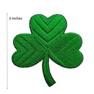 St. Patrick's Day Irish Clover Shamrock Embroidered Iron On Patches Emblems Applique