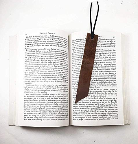 Chalk Factory Natural Leather Set of 24 Assorted Antique Finish Long Book Marks