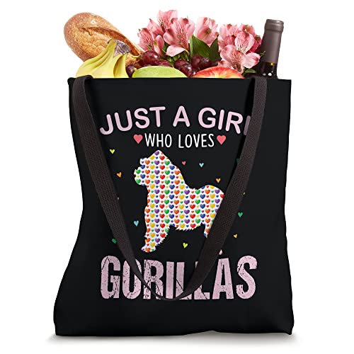 Gorillas Lover Girls Women Just a Girl Who Loves Gorillas Tote Bag