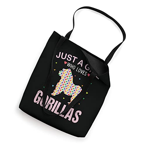 Gorillas Lover Girls Women Just a Girl Who Loves Gorillas Tote Bag