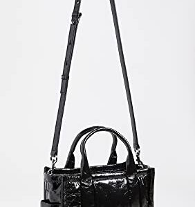 Marc Jacobs Women's The Shiny Crinkle Mini Tote, Black, One Size