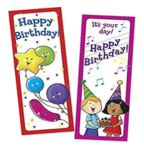 creative teaching press happy birthday bookmark (0929), 2 1/2 x 6 in