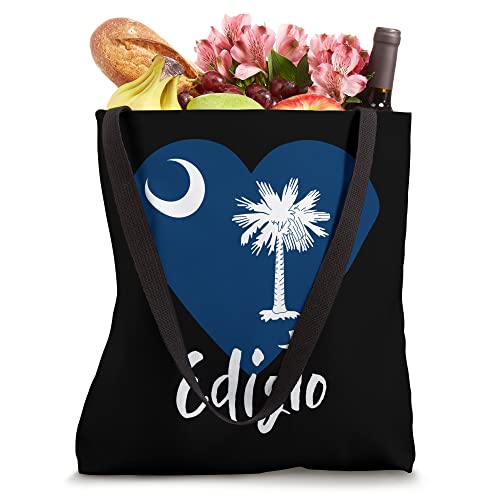 I Love Edisto Island South Carolina City SC Flag Heart Tote Bag