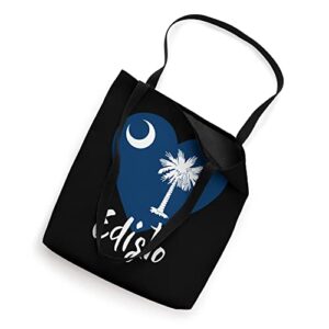 I Love Edisto Island South Carolina City SC Flag Heart Tote Bag