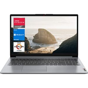 Lenovo Ideapad 1 Laptop, 15.6" HD Screen, AMD Athlon Silver 3050U, 8GB RAM, 512GB PCIe SSD + 128GB eMMC, Webcam, HDMI, Type-C, Wi-Fi 6, Media Card Reader, Windows 11 Home