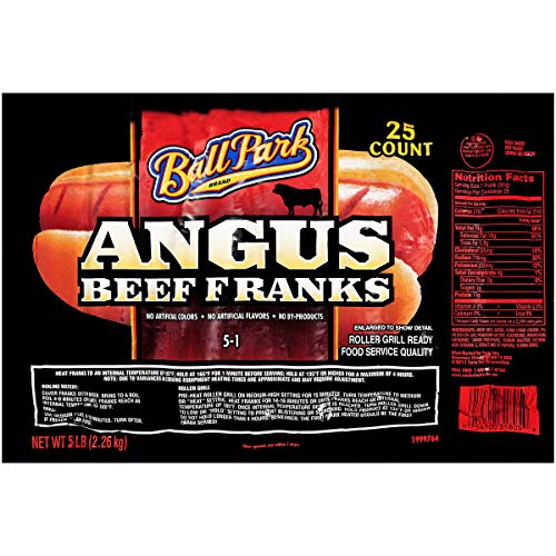 Ball Park 6" Angus Beef Franks, 5:1 (2 - 5 lbs. bags)