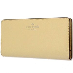 kate spade new york dana large slim bifold leather wallet (butter)