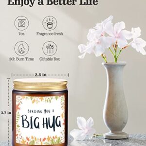 CINGUE Lavender Scented Hug Candle Gift for Women Thinking of You Gifts Unique Friendship Present for Best Friend BFF Bestie Mom Sister Men Female Coworker Relaxation Presents for Birthday Christmas