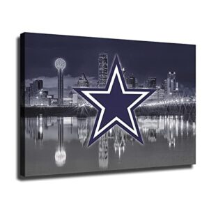 dallas city football poster sports canvas prints wall art print decoration living room artwork poster bedroom large wall art picture (unframed canvas,16x24inch)