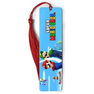 Bookmarks Metal Ruler Super Bookography Mario Measure Bros Tassels Bookworm for Book Markers Lovers Reading Notebook Bookmark Bibliophile Gift