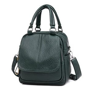 bonven mini backpack for women,small backpack purse shoulder bag convertible backpack fashion rucksack for teen girls dark green
