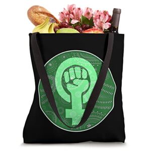 Abortion Rights Feminist Fist Green Bandana Pro Choice Tote Bag