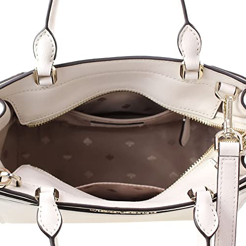 Kate Spade New York Staci Small Saffiano Leather Satchel Bag in Parchment