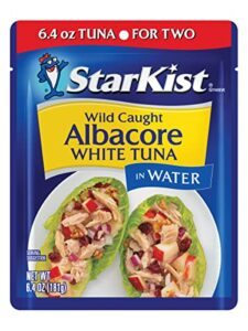 starkist wild caught albacore white tuna in water, 6.4 oz pouch