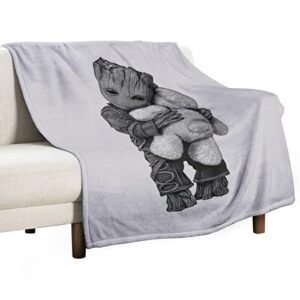 CifepraK Throw Bear Groot Blanket for Bed Warm Cozy Flannel Fleece Lightweight Plush Blankets and Throws for Couch Sofa for Kids and Adults - 40"x50"