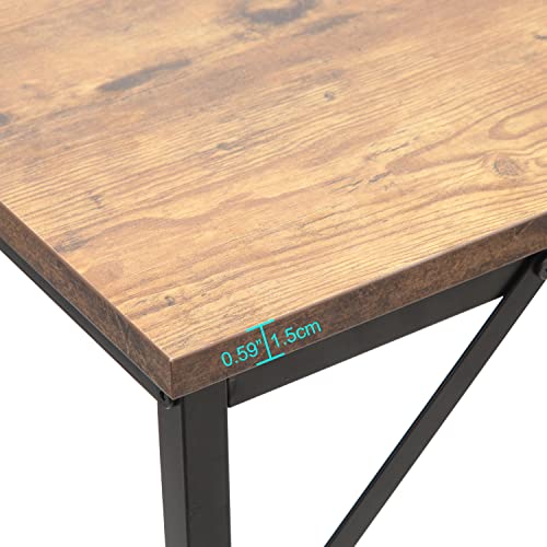 Yusong 71'' Long Console Table Sofa Tables Behind Couch, Narrow Entryway Table Skinny Tall Pub Bar Height Table for Living Room, Easy Assembly, Rustic Brown