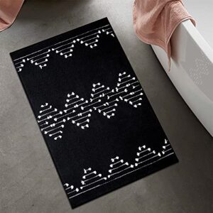 AGELMAT Boho Bathroom Rug 2' x 3',Woven Washable Small Black and White Area Rug for Bedroom,Moroccan Cotton Kitchen Rug Farmhouse Throw Rug Bohemian Bath Mat for Hallway Entry Doorway Laundry