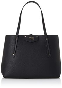 guess womens eco brenton tote shoulder bag, black, one size us