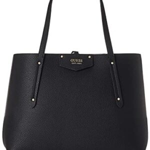 GUESS Womens Eco Brenton Tote Shoulder Bag, Black, One Size US