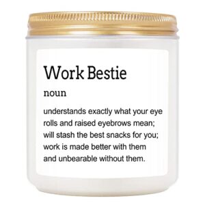 Work Bestie Gifts, Work Bestie Gifts for Women, Funny Birthday Gifts for Coworker, Bestie, Friends - Coworker, Moving Away, Going Away Gifts for Coworker, Bestie, Friends - Lavander Scented Candles