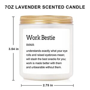 Work Bestie Gifts, Work Bestie Gifts for Women, Funny Birthday Gifts for Coworker, Bestie, Friends - Coworker, Moving Away, Going Away Gifts for Coworker, Bestie, Friends - Lavander Scented Candles