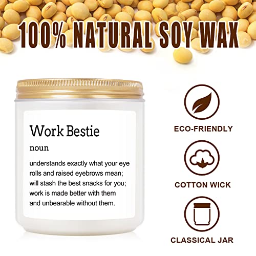 Work Bestie Gifts, Work Bestie Gifts for Women, Funny Birthday Gifts for Coworker, Bestie, Friends - Coworker, Moving Away, Going Away Gifts for Coworker, Bestie, Friends - Lavander Scented Candles