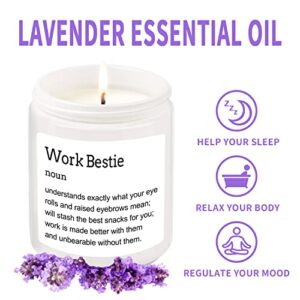 Work Bestie Gifts, Work Bestie Gifts for Women, Funny Birthday Gifts for Coworker, Bestie, Friends - Coworker, Moving Away, Going Away Gifts for Coworker, Bestie, Friends - Lavander Scented Candles