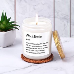 Work Bestie Gifts, Work Bestie Gifts for Women, Funny Birthday Gifts for Coworker, Bestie, Friends - Coworker, Moving Away, Going Away Gifts for Coworker, Bestie, Friends - Lavander Scented Candles