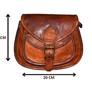 Urban Handmade Vintage Leather Bags, Travel Cross Body Shoulder Bag for Men and Women, Satchel Multi Pocket Purse with Adjustable Strap