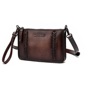 Montana West Crossbody Bags for Women Genuine Leather Cell Phone Purse Wallet Shoulder Bag Travel Purse MWG01-9063CF