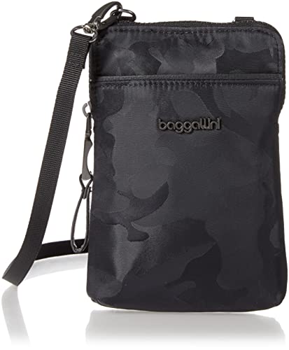 Baggallini Womens Broadway Crossbody cross body handbags, Black Camo Jacquard, One Size US