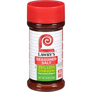 lawry’s less sodium seasoned salt, 8 oz