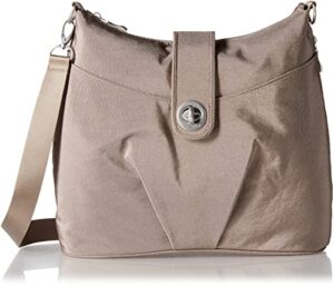 baggallini womens helsinki crossbody hobo handbags, portobello shimmer, one size us