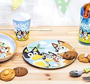 Zak Designs Bluey Kid Flatware Fun Character Art on Both Utensils, Non Slip Fork and Spoon Set is Perfect for Encouraging Picky Eaters to Finish Their Plates, 2 pack (4 PCS)