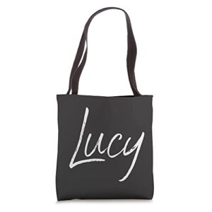 lucy first name design tote bag