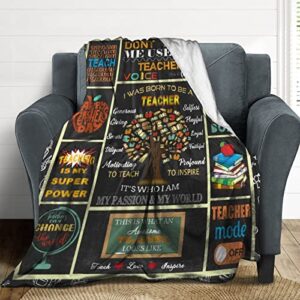 Teacher Blanket Gifts for Teachers Lightweight Soft Throws Sofa Couch Travel Office Nap, Teacher Gifts Ideas for Back to School Teachers' Day 80"X60"