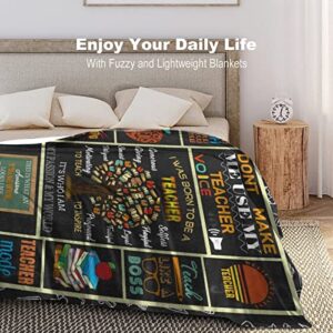 Teacher Blanket Gifts for Teachers Lightweight Soft Throws Sofa Couch Travel Office Nap, Teacher Gifts Ideas for Back to School Teachers' Day 80"X60"