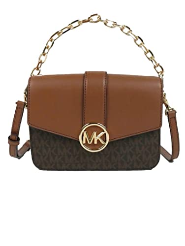 Michael Kors Carmen Small Convertible Flap Shoulder Bag (Brown Signature)