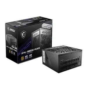 MSI MPG A850G PCIE 5 & ATX 3.0 Gaming Power Supply - Full Modular - 80 Plus Gold Certified 850W - 100% Japanese 105°C Capacitors - Compact Size - ATX PSU